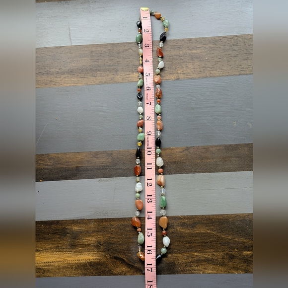 Multicolor Gemstone Beaded Necklace - Picture 3 of 5
